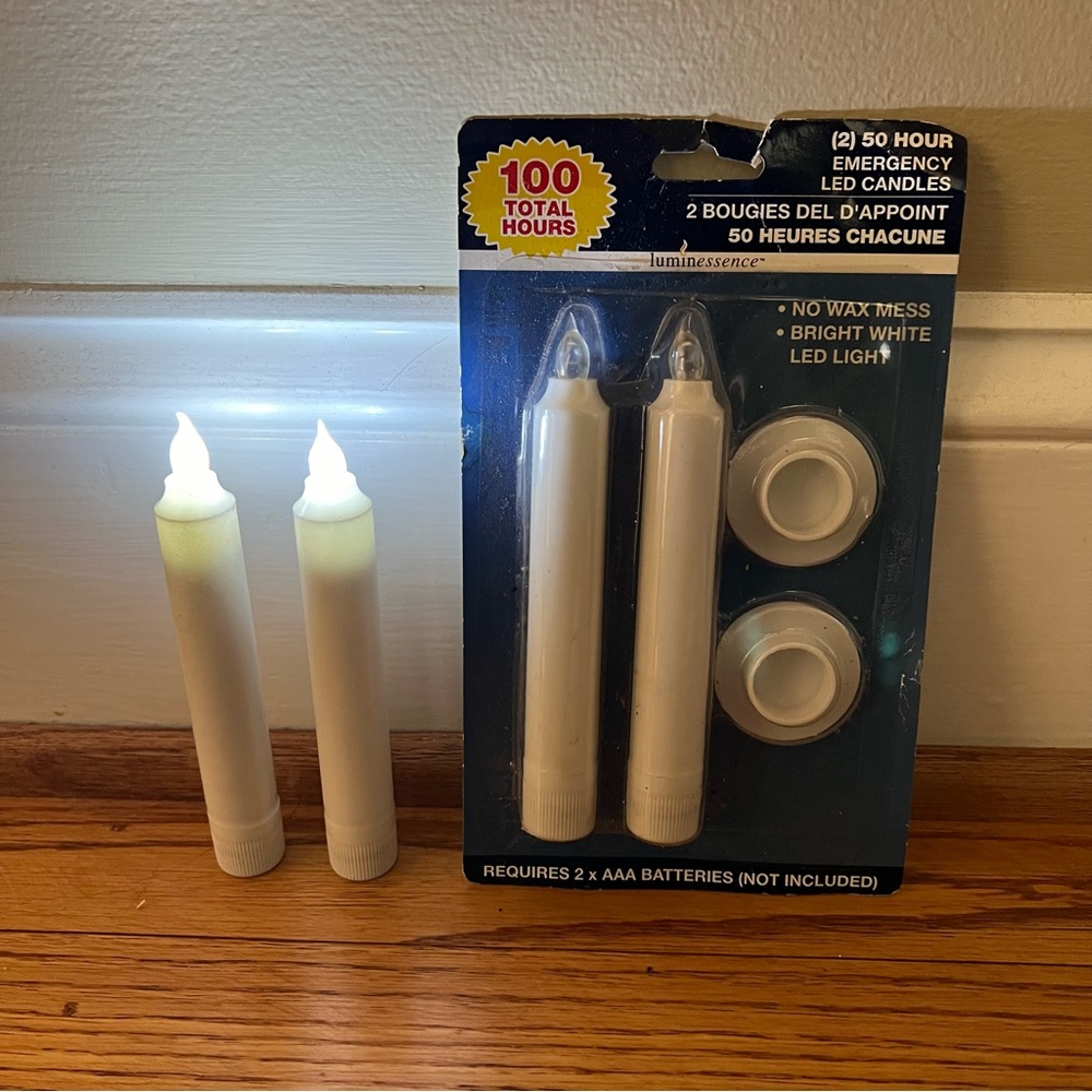 Christmas window candles lights battery operated total of 4
